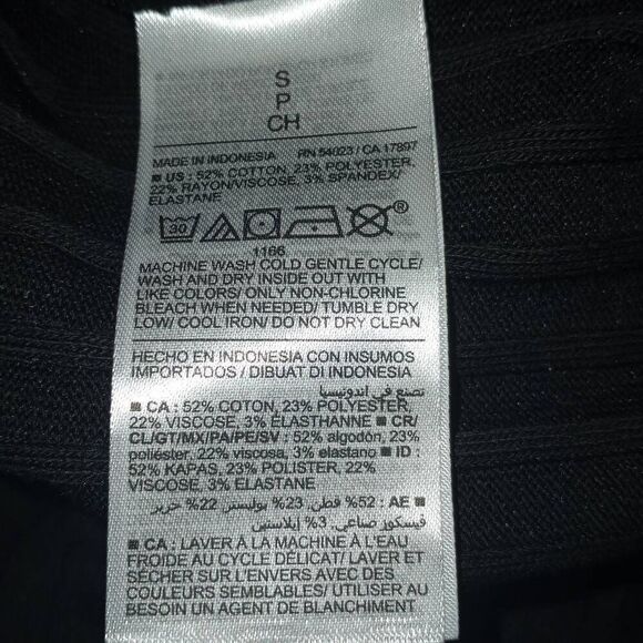 OLD NAVY POLO STYLE RIBBED BLACK MIDI DRESS SZ.S EUC. - Picture 9 of 9